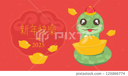 Happy New Year 2025. Year of the snake. Happy New Year 2025. Year of the snake. 120866774