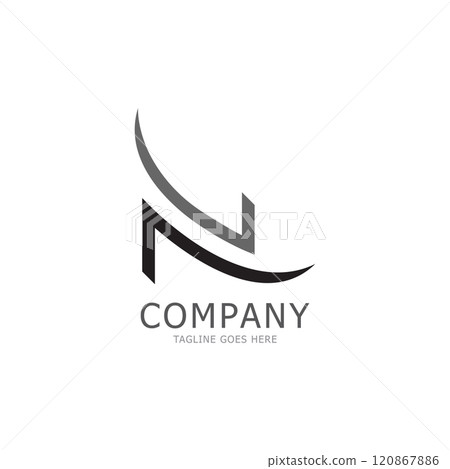alphabet N letter logo and symbol vector icon 120867886
