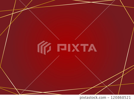 精緻的框架，華麗的金色線條，豐富的紅色背景 120868521