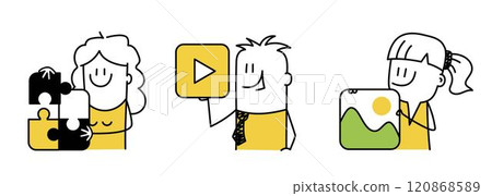 Set of people, design and development illustration. Set of people, design and development illustration. 120868589