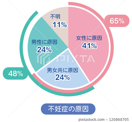 不孕原因比例圖 120868705