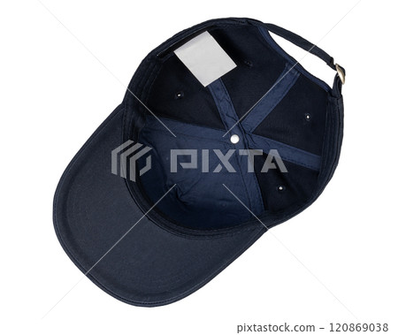 Inside View of Navy Blue Baseball Cap 120869038