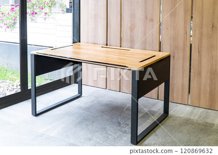 Director's office with large wooden table. Interior design Director's office with large wooden table. Interior design 120869632