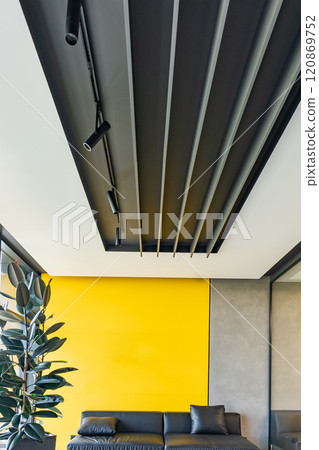 Modern ceiling conference room with ceil rails 120869752