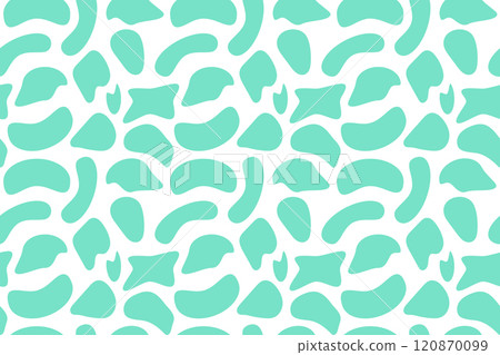 Abstract turquoise Pebble-Like Seamless Pattern 120870099