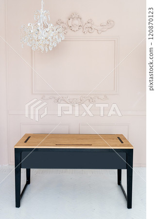 Director's office with large wooden table. Interior design Director's office with large wooden table. Interior design 120870123