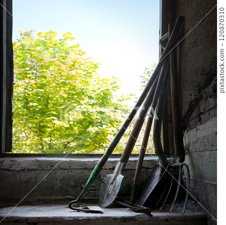 Old tools in the barn 120870310