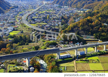 Linear motor car crossing Fujikyu Railway 120870685