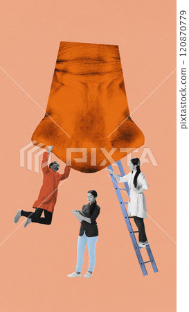 Contemporary art collage. 120870779