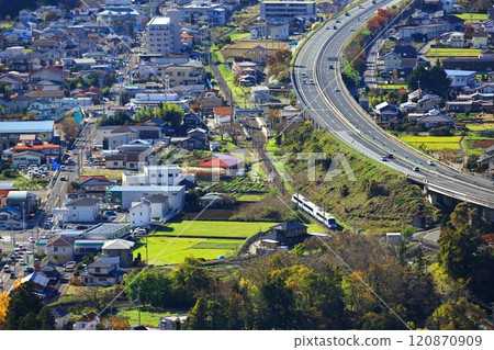 與中央高速公路並行的富士山特快 與中央高速公路並行的富士山特快 120870909