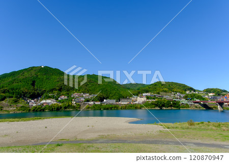Kumano River and Kiho Town scenery 120870947