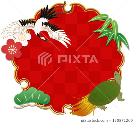 Golden snowflake and pine, bamboo and plum background material Golden snowflake and pine, bamboo and plum background material 120871260