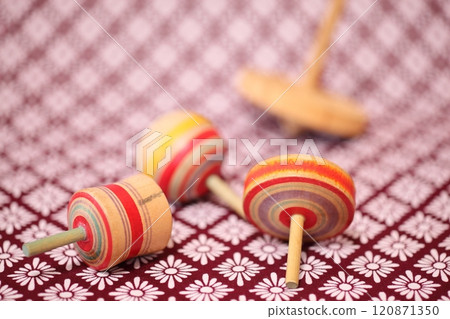 Wooden toy spinning top Wooden toy spinning top 120871350