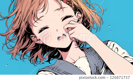 Young woman yawning 120871737
