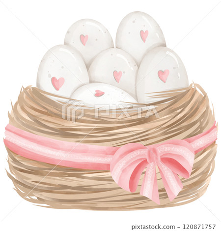 hand drawn love bird's nest hand drawn love bird's nest 120871757