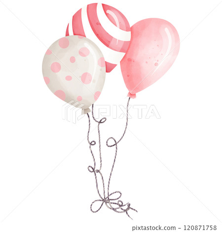 hand drawn sweet colored party balloons 120871758