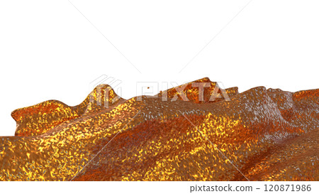 The copper liquid splash png image 3d rendering. The copper liquid splash png image 3d rendering. 120871986