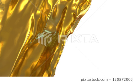The Gold liquid  splash png image 3d rendering. 120872003