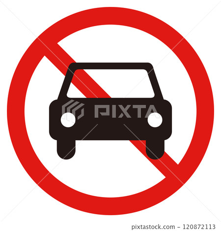 禁止汽車標誌 120872113