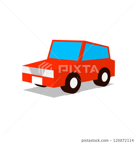 3D多邊形風格插畫車01紅色客車 3D多邊形風格插畫車01紅色客車 120872114