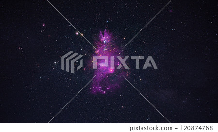 Space Stars, Nebula, Universe Background. Starry wallpaper. Pink constellation 120874768