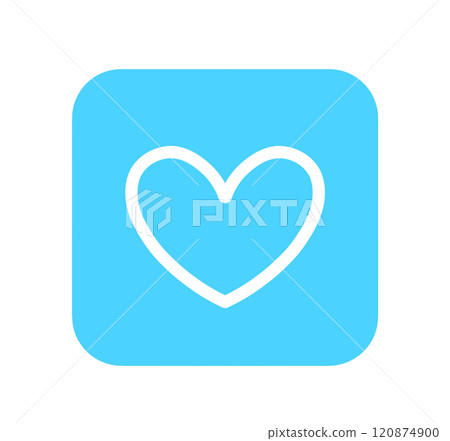 Simple light blue heart symbol 120874900