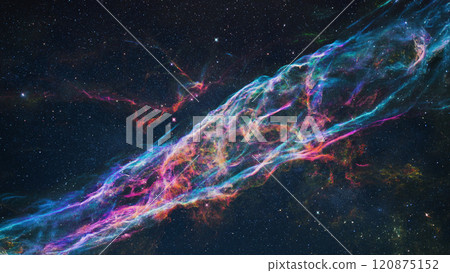 Amazing Nebula and galaxies in space. Spiral Galaxy. Nebula, cluster of stars in deep space. Science 120875152