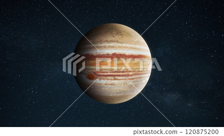 Beautiful gas planet Jupiter in starry space. Beautiful gas planet Jupiter in starry space. 120875200