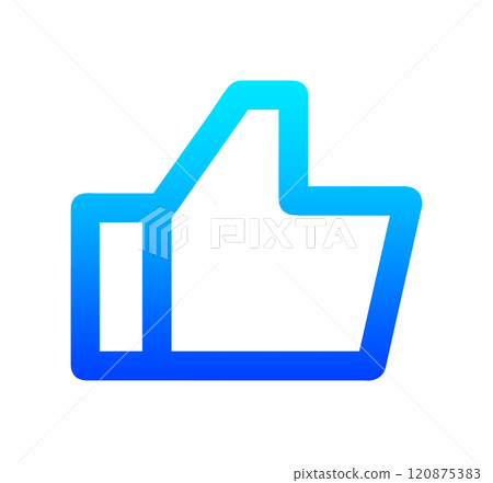 Blue gradient good mark Blue gradient good mark 120875383