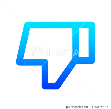 Blue gradient bad mark 120875384