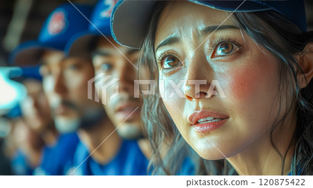 The face of a baseball cheerleader 120875422