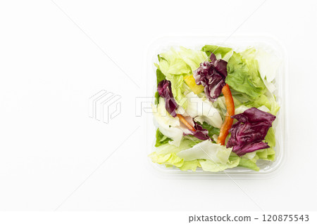 Side dish salad on white background Side dish salad on white background 120875543