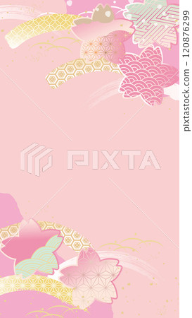 Beautiful cherry blossom background illustration 120876299