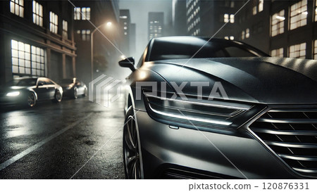 被雨水浸透的城市的精緻輪廓 120876331