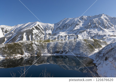 從Mikuriga池塘看到的立山山脈 120876620