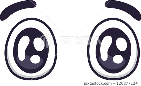 Cartoon eyes expressing confusion and boredom create a humorous and captivating visual element, perfect for enhancing various design projects and adding personality to illustrations Cartoon eyes expressing confusion and boredom create a humorous and captivating visual element, perfect for enhancing various design projects and adding personality to illustrations 120877124