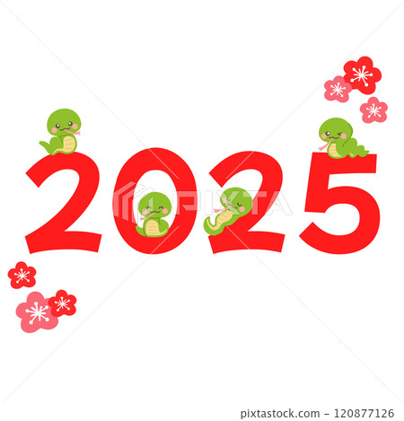 2025蛇年新年賀卡材料Hyokkori蛇 2025蛇年新年賀卡材料Hyokkori蛇 120877126