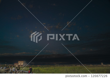 A view before the start of the Tokoname Pottery Festival sponsored fireworks display (Aichi Prefecture) A view before the start of the Tokoname Pottery Festival sponsored fireworks display (Aichi Prefecture) 120877226