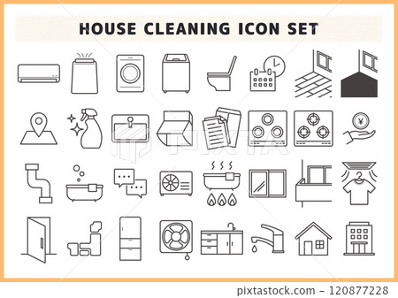 House cleaning and home related icon set 120877228