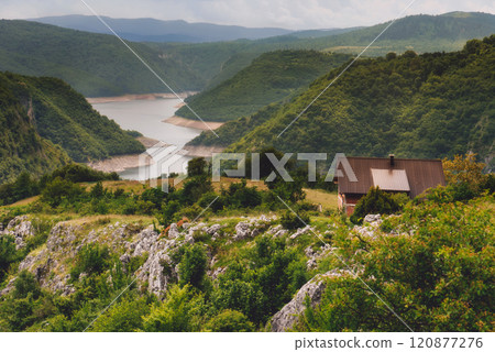 Rustic House on Hilltop Overlooking Uvac River Canyon Rustic House on Hilltop Overlooking Uvac River Canyon 120877276
