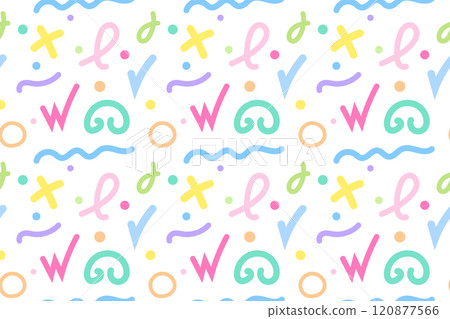 Seamless abstract colorful shapes pattern 120877566