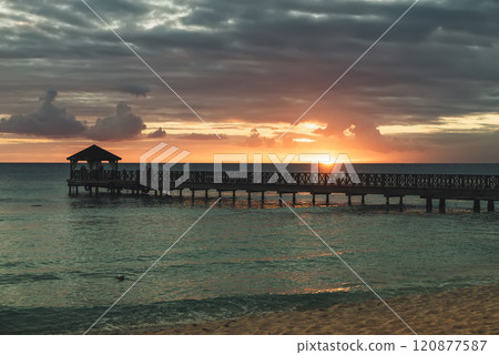 Tropical carribbean beach Tropical carribbean beach 120877587