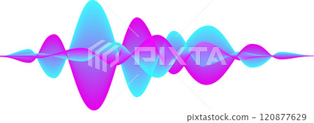 Colorful sound waves are vibrating and creating a dynamic visual representation of audio signal, music waveforms, or digital studio equalizer, set against a clean white background Colorful sound waves are vibrating and creating a dynamic visual representation of audio signal, music waveforms, or digital studio equalizer, set against a clean white background 120877629