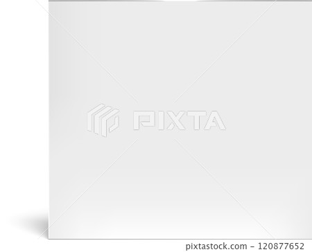 Realistic white blank closed box packaging mockup standing on white background is perfect for showcasing branding, logos, or product designs Realistic white blank closed box packaging mockup standing on white background is perfect for showcasing branding, logos, or product designs 120877652