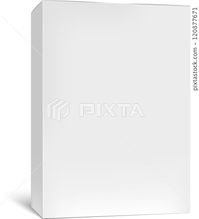 White rectangular packaging box mockup template casting a shadow on a clean white background, ideal for presenting product designs and enhancing brand identity White rectangular packaging box mockup template casting a shadow on a clean white background, ideal for presenting product designs and enhancing brand identity 120877671