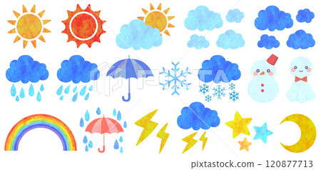 天氣圖素材集向量 天氣圖素材集向量 120877713