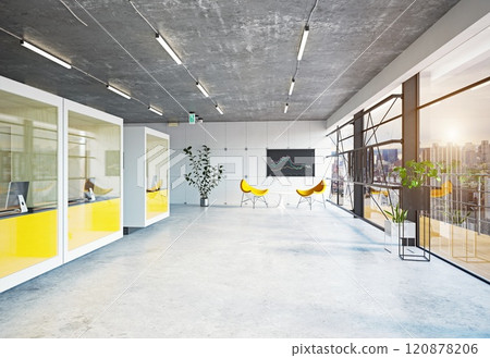 modern capsule office interior, modern capsule office interior, 120878206