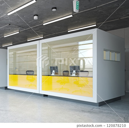 modern capsule office interior, 120878210