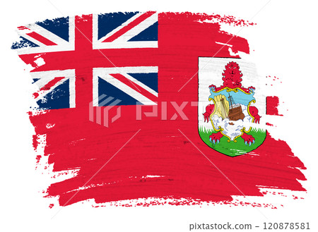 Bermuda flag paint splash brushstroke 120878581