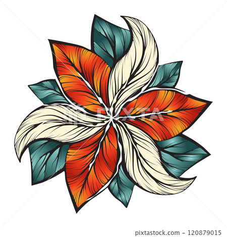Image of an abstract flover over white Image of an abstract flover over white 120879015